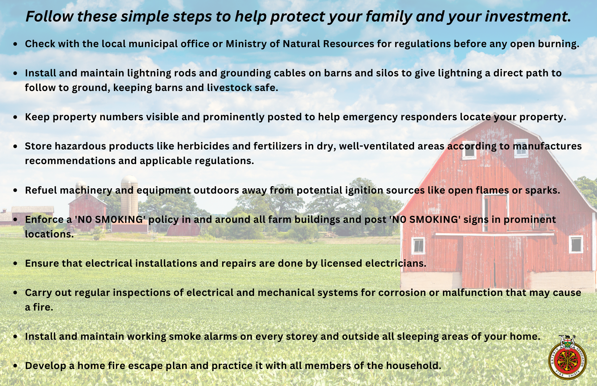 Farm Safety Hand Out Back