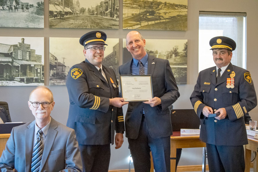 Mapleton fire department honours deputy chief for 30 years of service