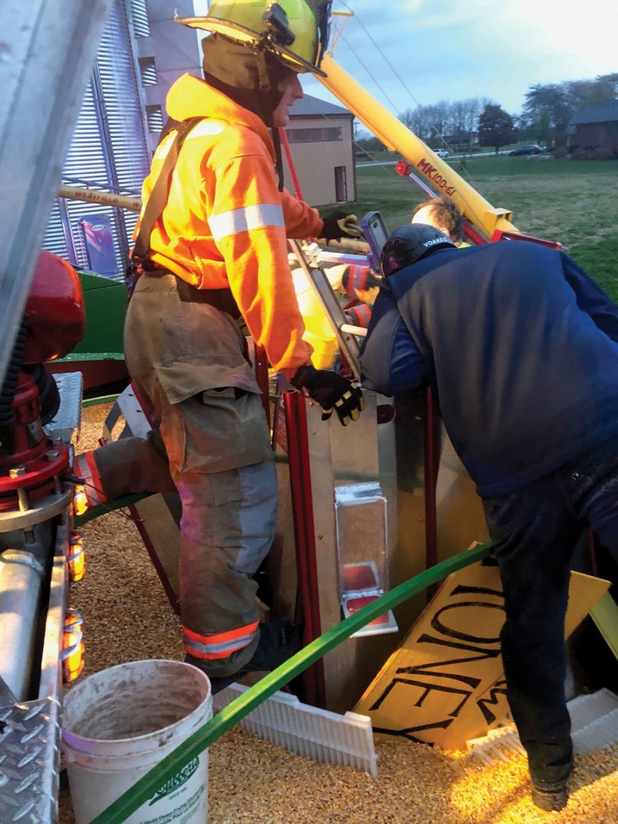 Training, equipment and teamwork save youth from grain entrapment
