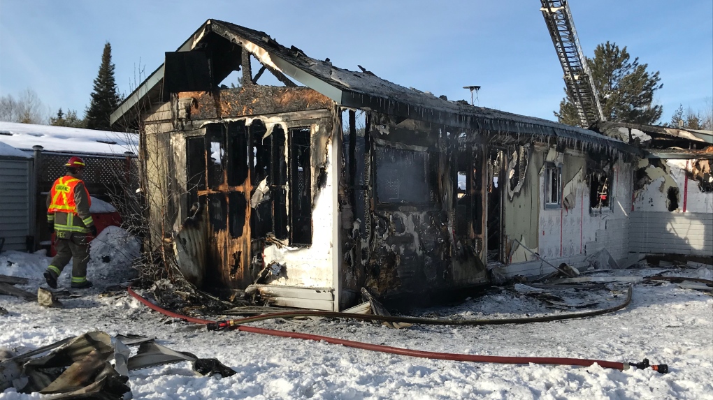 Mobile home destroyed by fire after attempting to thaw frozen pipes